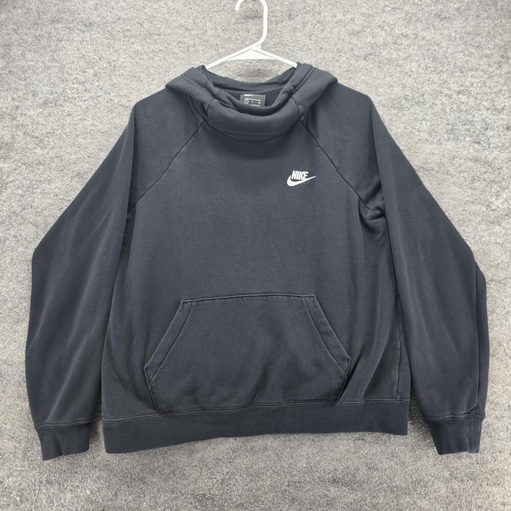 Nike Hoodie Mens S Black Pullover Hooded Pockets Heavyweight Fleece BV4116-010